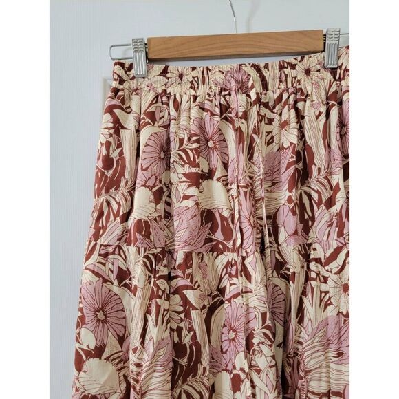 TROVATA Bird of Paradise Makena Skirt, Canela Palm S $278 NWOT - Picture 9 of 10